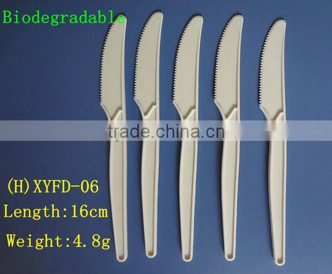 6 inch biodegradable disposable plastic knives and forks:XYFD-06