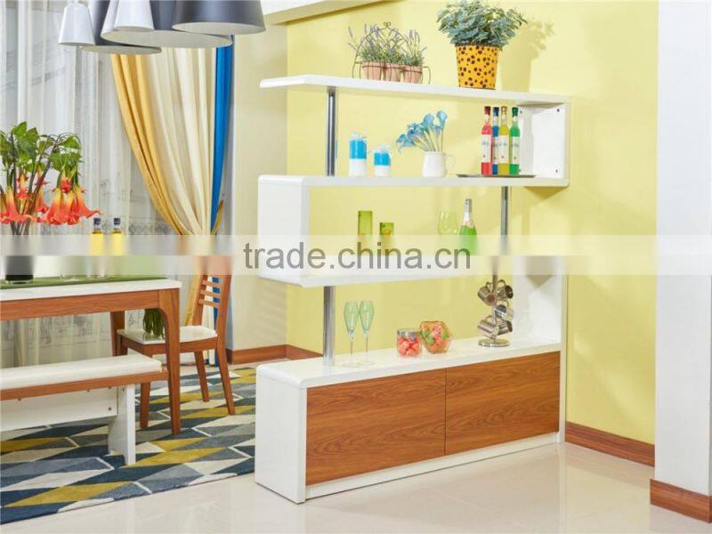 Modern functional high glossy white wooden dining table in dining room set furniture / dining table/dining chair