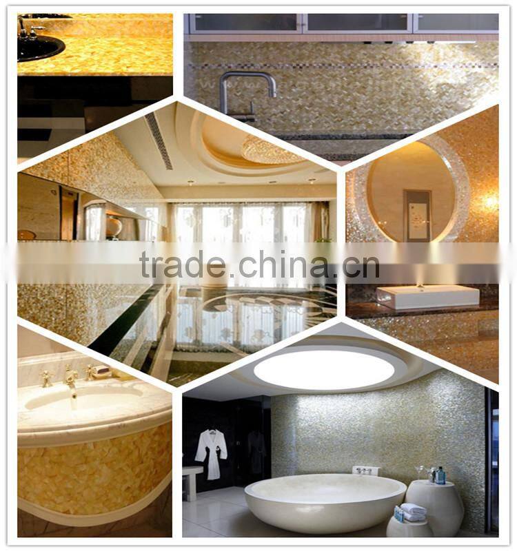 Super quality Luxury gold colors natural sea shell tiles mosaic