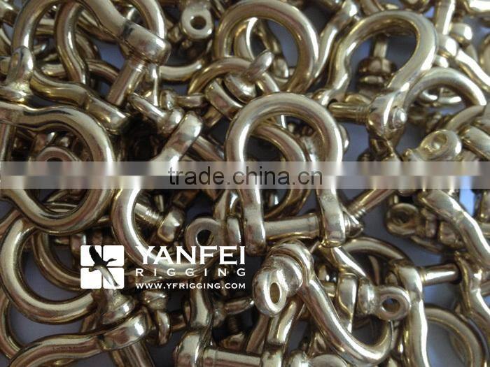 Solid Brass Bow Type Shackle