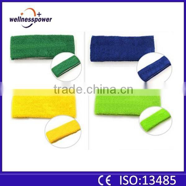 2016 factory 50mm width sports elastic cotton sweat headband for women plain custom hair band