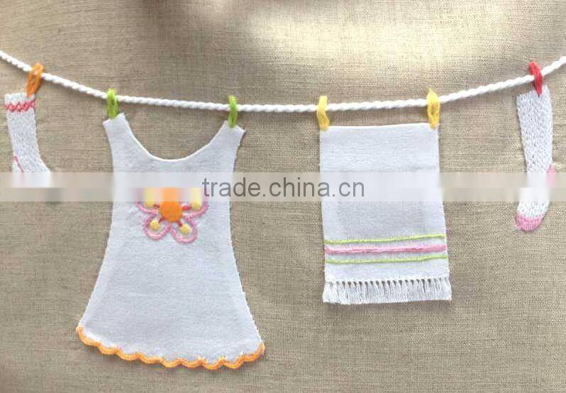 Hand embroidery 100% cotton drawstring bag