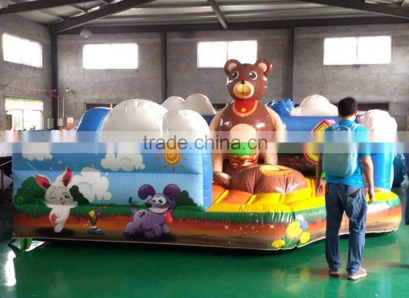 cheap commercial grade inflatable playground /bounce house for kids