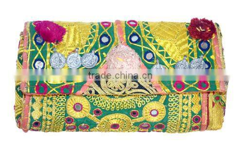 Vintage Wallet Hand Embroidered Clutch