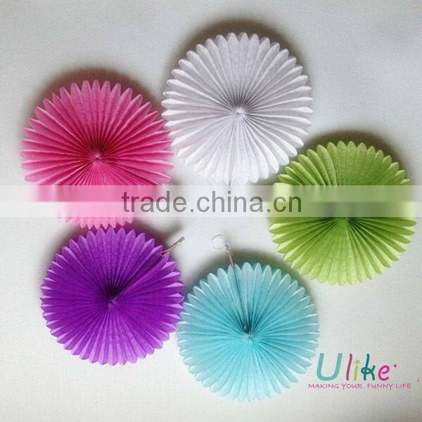 2014 cheap electronic promotional gifts honeycomb tissue paper fan tissue promotional gift