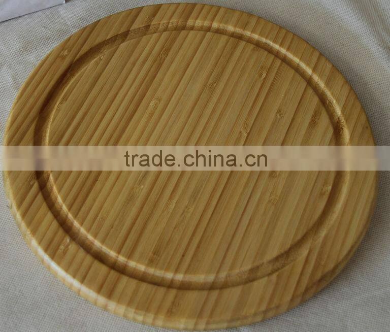 round shaped bamboo cutting board/vegetable board/cheese board with ring grooves