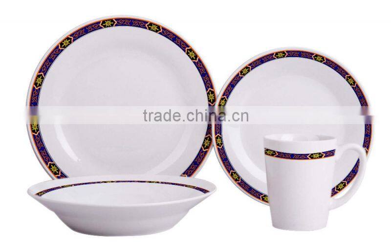 wholesale pure white nice design hotel porcelain used restaurant dinnerware