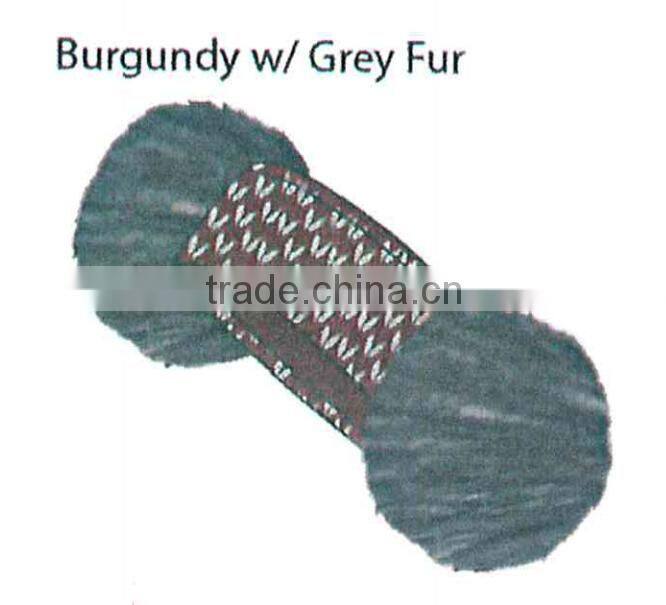 Fashion Winter promotional customized ribbed acrylic knitted headband collection with faux fur earmuff's