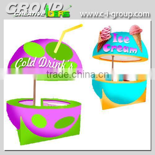 marketable fiberglass round kiosk /wanted fast food Kiosk factory design