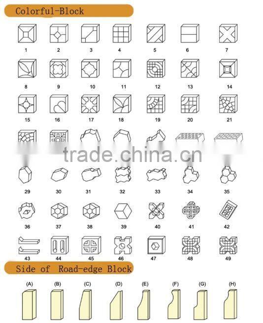 Curbstone concrete block machine