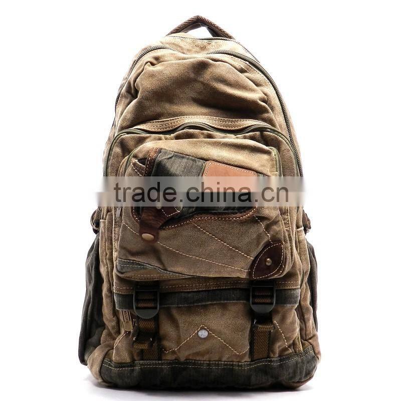 2016 designer arrival washed canvas backpack washed vintage canvas backpack
