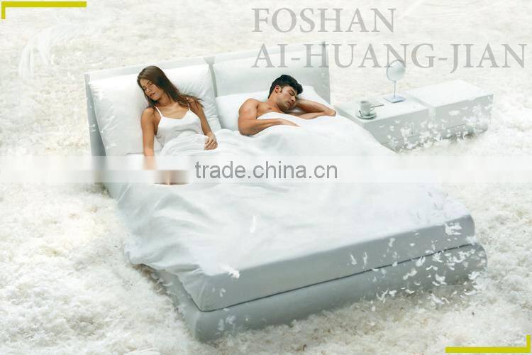 comfortable sleep leather white high headboard bed