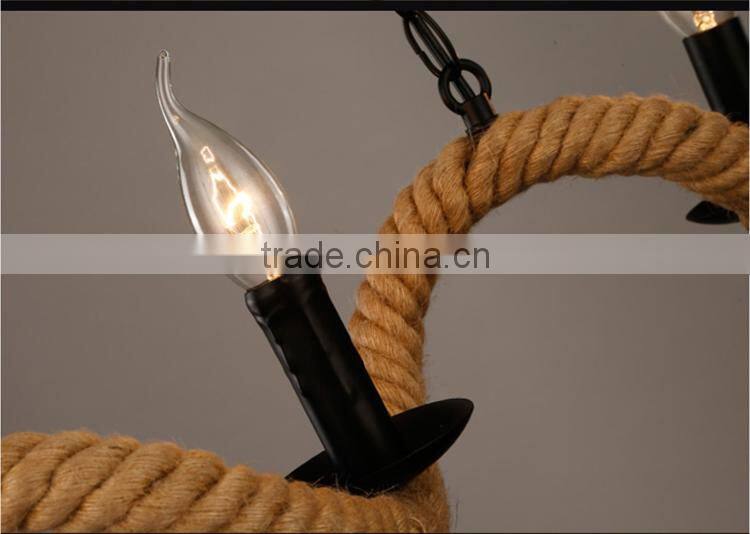 Hot Selling Hemp Ropes Pendant Lamps 240V E27 Led Light Exhibition Lamp