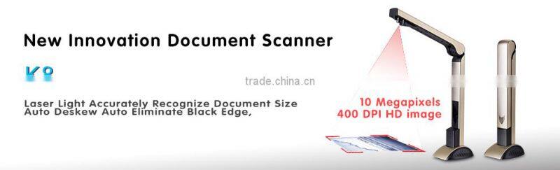 Smart laser beam high definition 10Megapixel 400DPI A4 A5 scanner