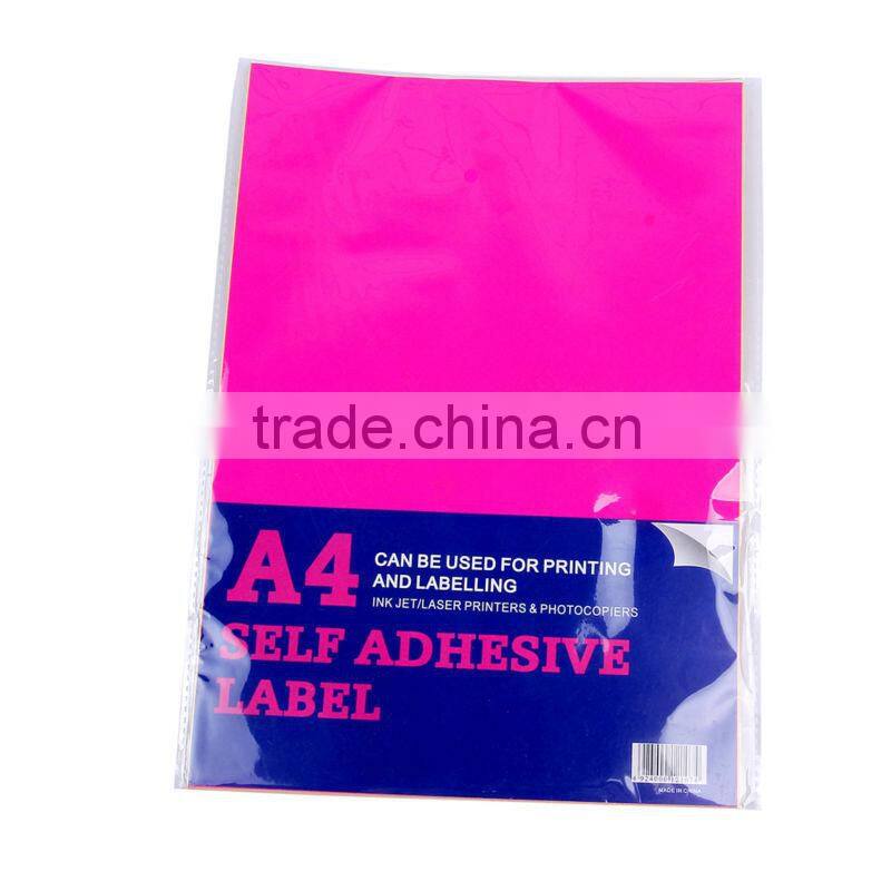 2014 Best sale Best price A4 custom self adhesive label for sample