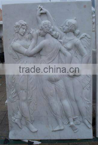 stone relief sculpture carving, stone relief flower, figure carving, wall relief murals (customized accept)