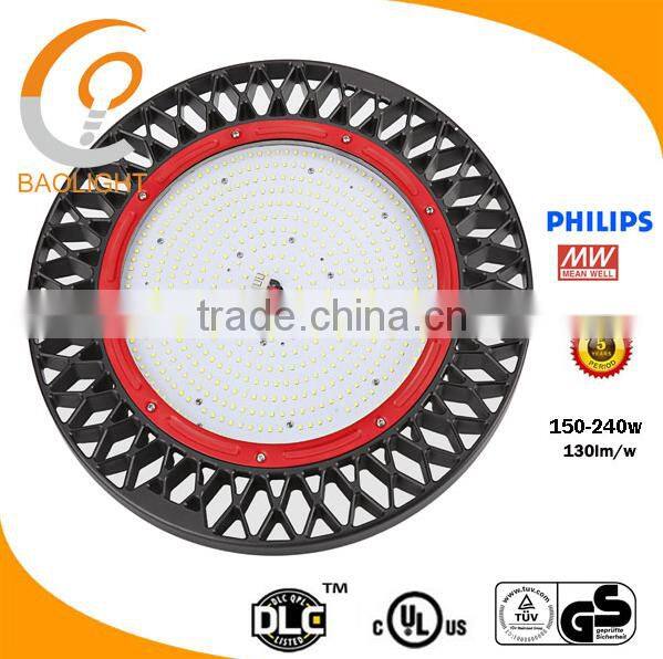 DLC ETL UFO lamp 100W 150W 200W 240W IP65 anti-explosion ufo led high bay light warehouse light