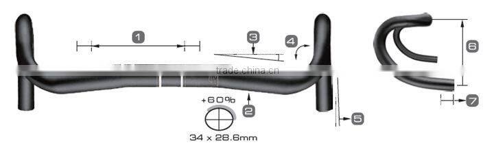 Newest Folding Bicycle Parts 31.8mm Aluminum Alloy Butted Road Handlebar