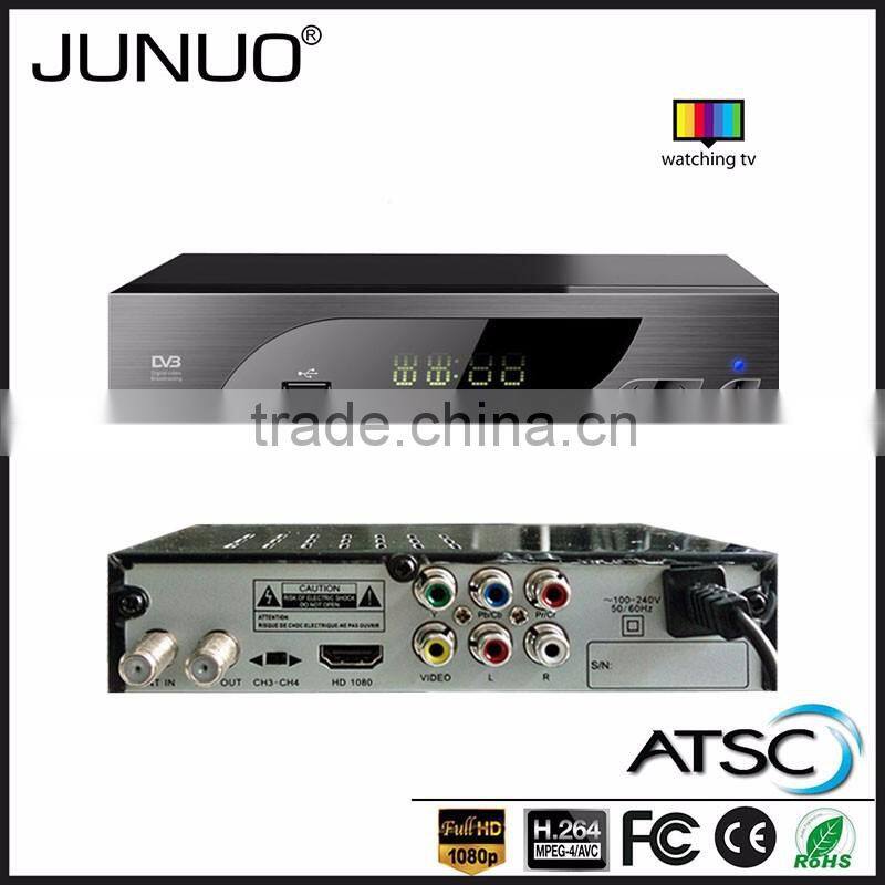 JUNUO china manufacture OEM good quality free to air tuner hd mpeg4 mstar ATSC digital tv receiver Mexico
