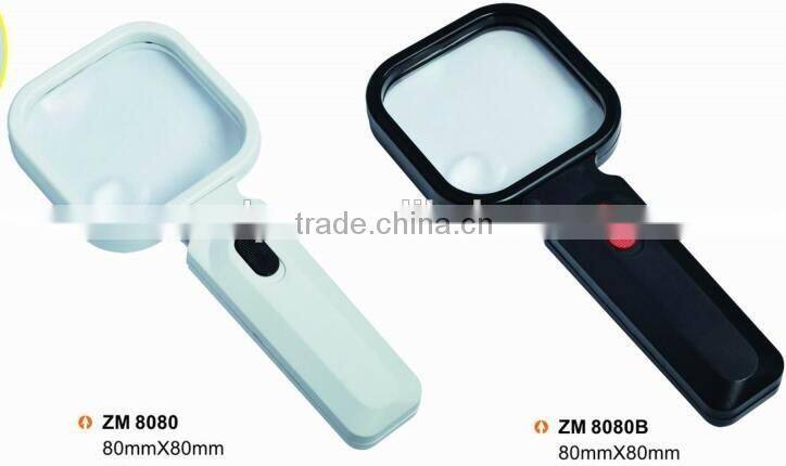 Magnifier with led lamp/4 led magnifier/hand magnifier