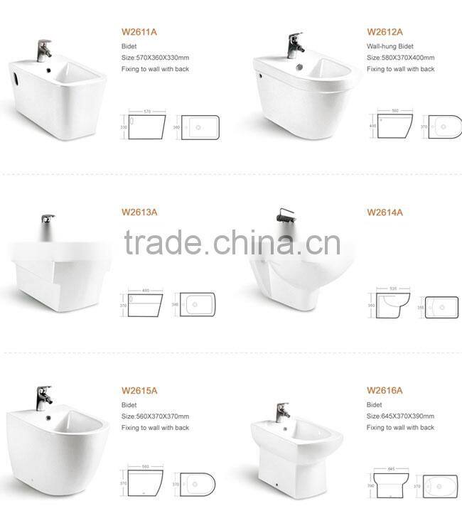 Healthy chaozhou ceramic wall hung chinese bidet
