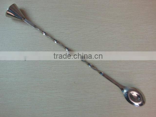 29 cm stainless steel cocktail spoon with Conical head, 11.5 inches ss bar spoon