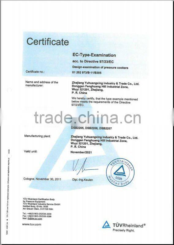 Non -electric Pressure Cooker Stainless Steel Inner Pot