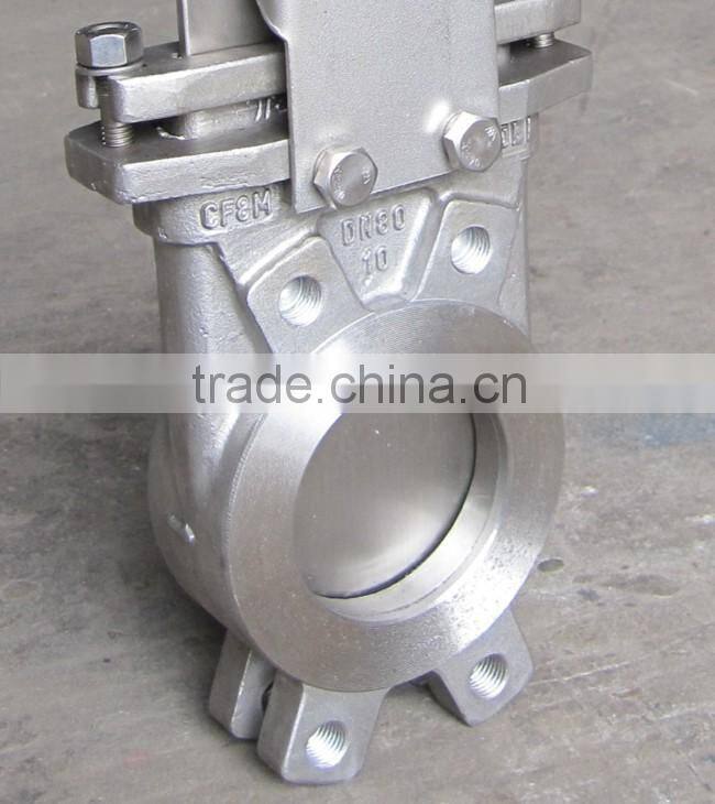 SS316 Handwheel Non Rising Stem Knife Gate Valve