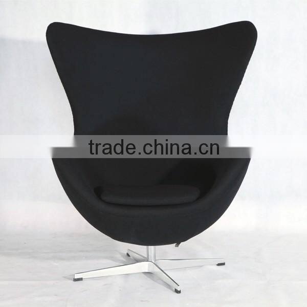 Yadea factory Arne Jacobsen inspired furniture red italian leather egg chair