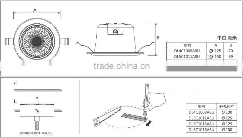 TIWIN hot sale round wave recessed 8w 10w 12w 15w led downlight