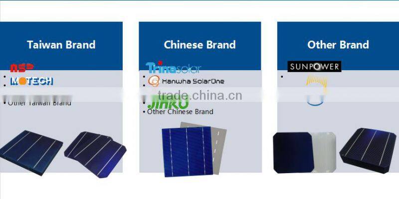 Best price high efficiency mono cell photovoltaic made in taiwan