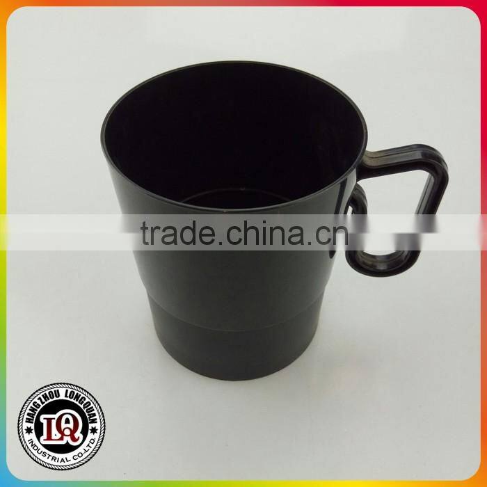 Disposable Black Plastic Kids Drinking Cup With Handle