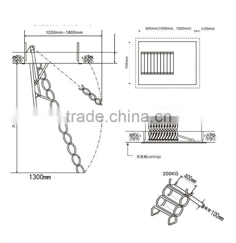 telescopic loft ladder, indoor loft stairs