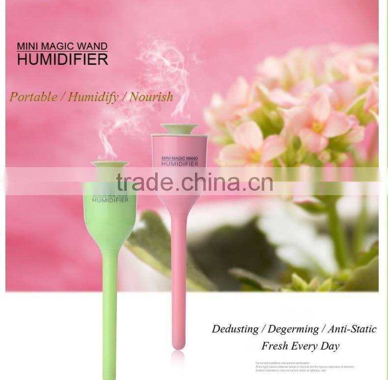 ABS material mini hand-held 30ml rechargeable magic wand nebulizer usb stick ultrasonic humidifier