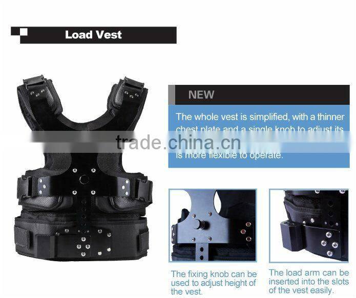 Wondlan Leopard III 1-5 KG Support System Carbon Steadicam Stabilizer +Single Arm +Vest