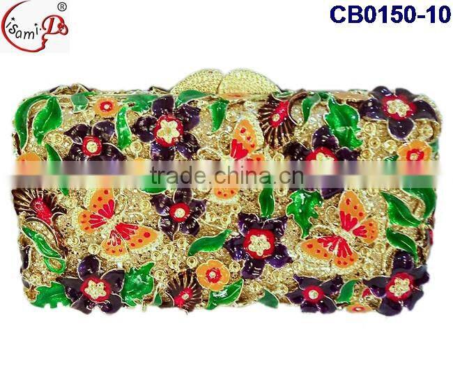 CB0150(1-10) 2016 new design hot sale elegant and luxury Rhinestones African Handbag with Variety of styles