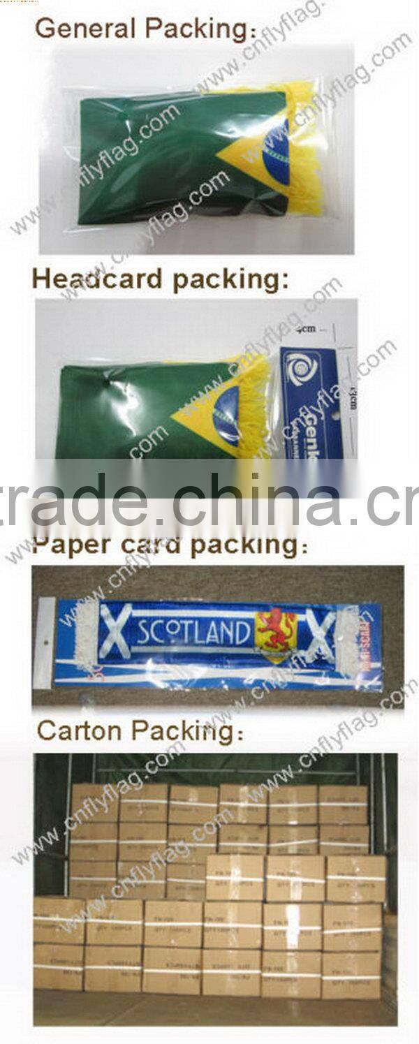 Top grade hot selling 2015 knitted mini fans scarf