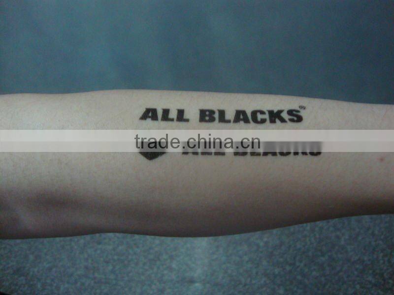 high quality black rub on tattoo body sticker