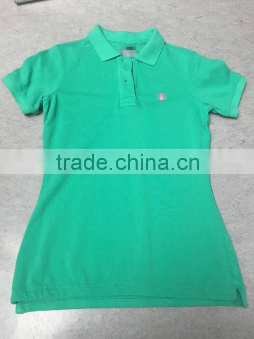 Classic 100 % cotton women blank polo shirt with custom printing with bright color