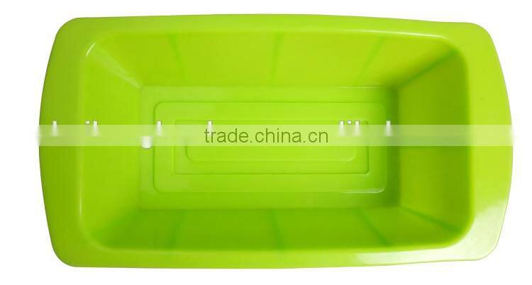 A03-19 Retangle shape green silicone cake molds/silicone loaf pan/toast mold