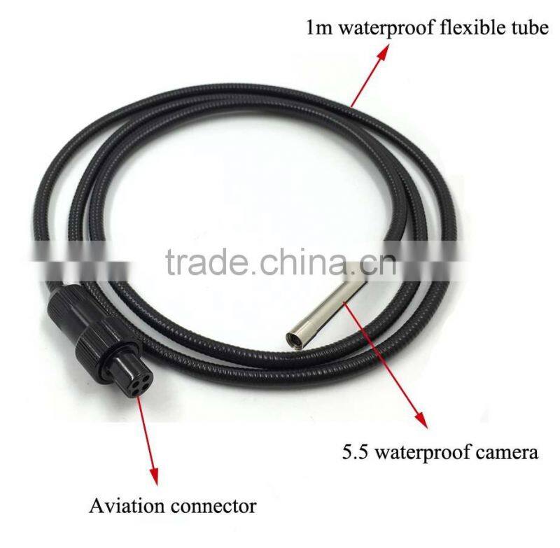 450000 pixels waterproof flexible leading cable borescope camera