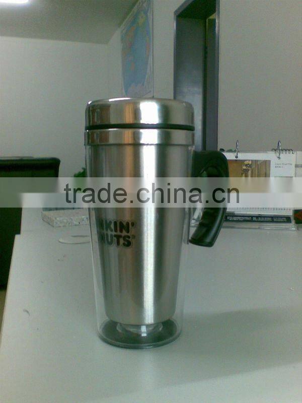 18oz stainless steel mug with plastic outer