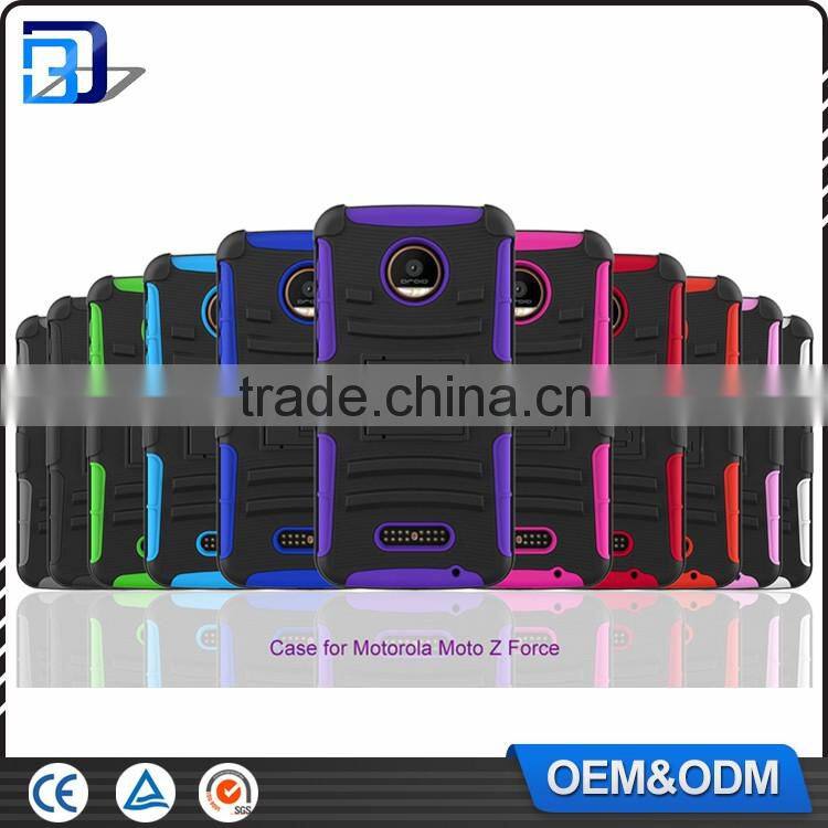 Bulk Buy From China Outdoor Heavy Duty Belt Clip Combo Holster Kickstand Silicone PC Case For Moto Z Force Cover Shockproof