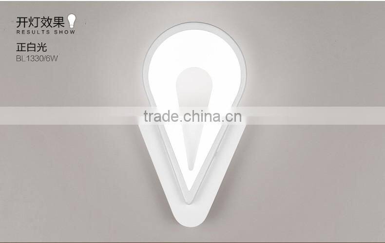 New Modern indoor 6W LED Reading Wall Lights High Quality Acrylic indoor led Wall Lamps