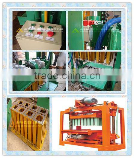Portable type QTJ4-50 new technology concrete block machine
