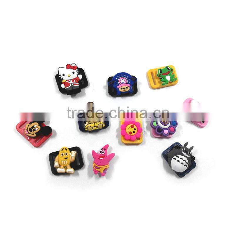 Wholesales custom soft pvc cheap decorative shoe buckles
