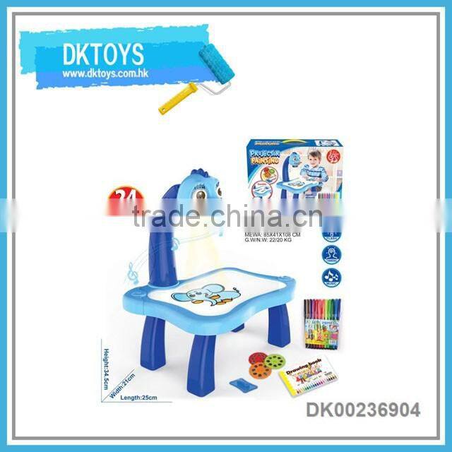 Educational smart projector painting machine toys with music