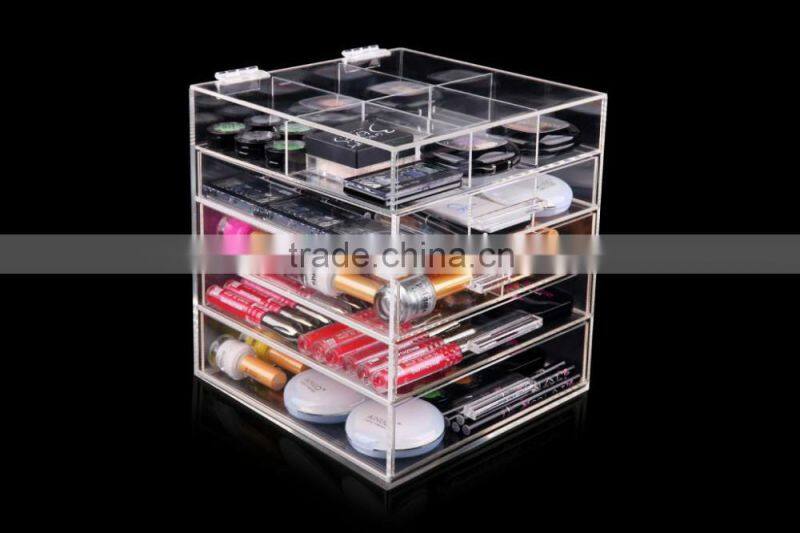 Acrylic 5 Drawers Cosmetic Organizer for Vanity Cabinet Makeup Beauty Products Jewelry Holder Display Storage Holder Box