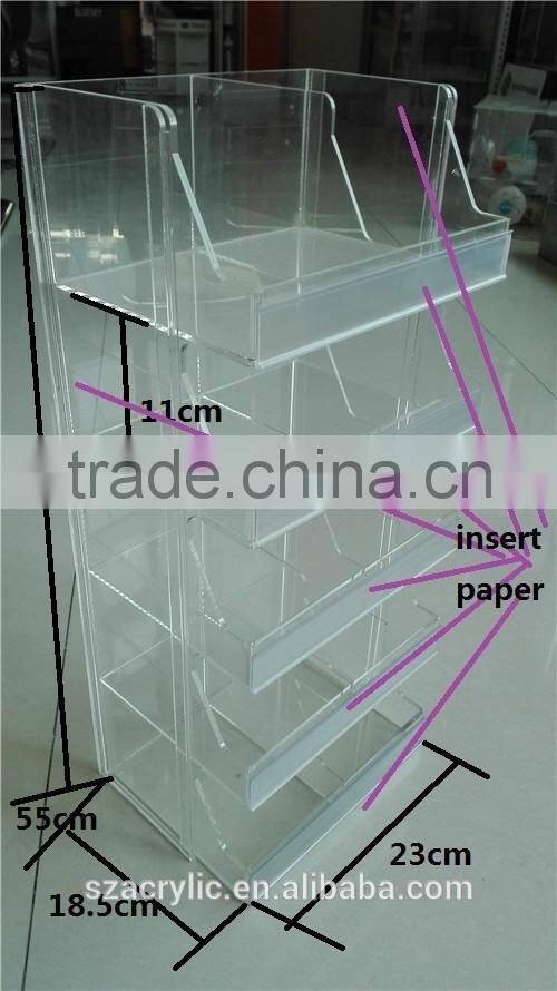 Facncy acrylic dispaly rack for market wholesale