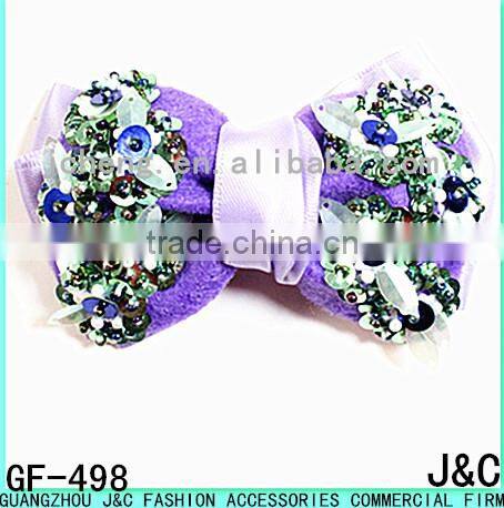 3cm pink AB color flower beads shoes bow for lady shoes